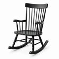 Fauteuil à bascule en bois noir de style traditionnel, dimensions 72x60x110 cm, par Tornavik.