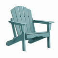 Fauteuil Adirondack en plastique vert et bleu, pliant, dimensions 83x79x98 cm, conçu par Tornavik pour le jardin.