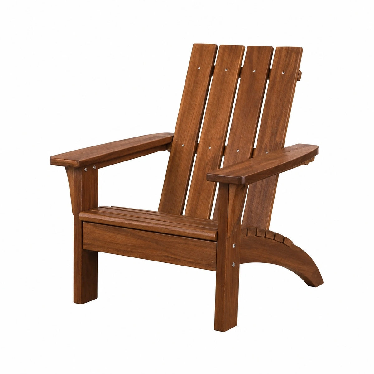 Fauteuil Adirondack en bois brun Tornavik, style jardin, dimensions 83 x 90 x 96 cm, confortable pour espace extérieur.