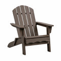 Fauteuil Adirondack en matière synthétique aspect bois, pliant, couleur brun, dimensions 90x80x100 cm, par Tornavik.