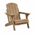 Fauteuil Adirondack en bois marron avec accoudoirs, dimensions 80x95x100 cm, design confortable et robuste pour le jardin.