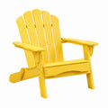 Fauteuil Adirondack en bois jaune Tornavik, dimensions 80x90x95 cm avec dossier haut pour jardin.